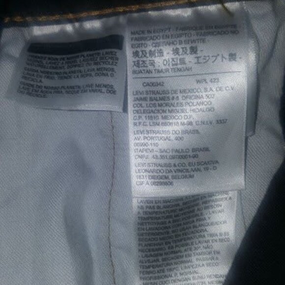 🔥LEVI'S 513 SLIM STRAIGHT CARPENTERS PANTS BLACK JEANS MEN'S 42x34 / RARE NWT - Picture 15 of 16